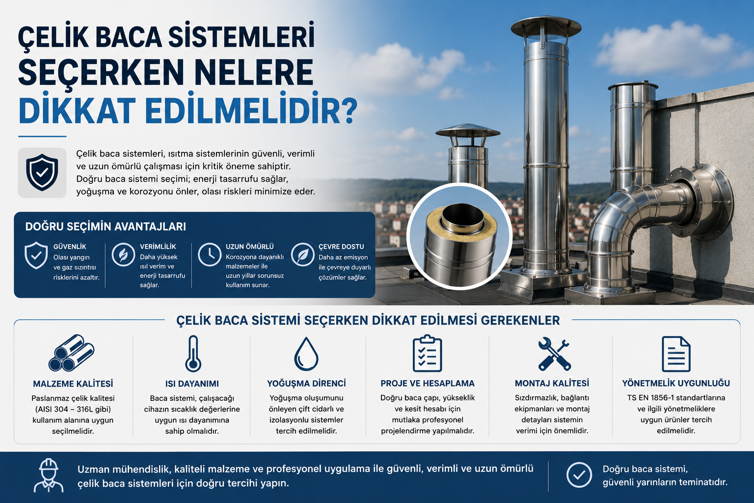Çelik Baca Sistemleri Seçerken Nelere Dikkat Edilmelidir?